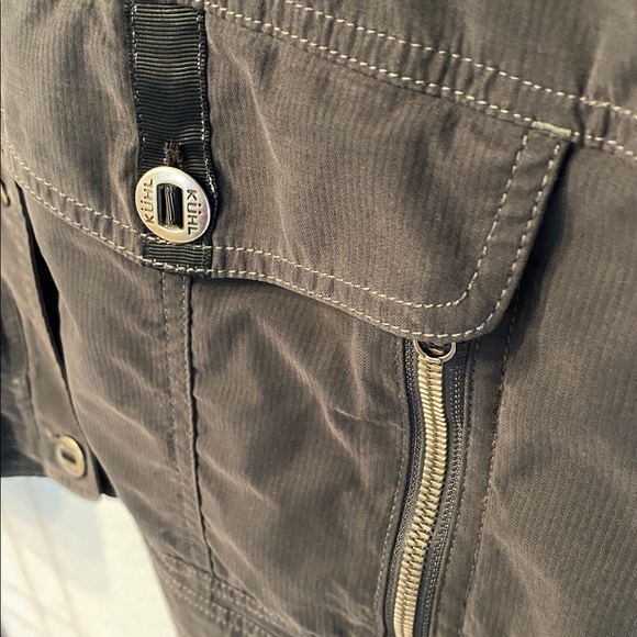 Women’s KUHL Rekon Utility Military Travel Raincoat Jacket DARK GRAY Size Large - Picture 9 of 15